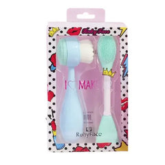 Coffret 2 Brosse Nettoyante Bleu_Ruby Face - Barbie.tn