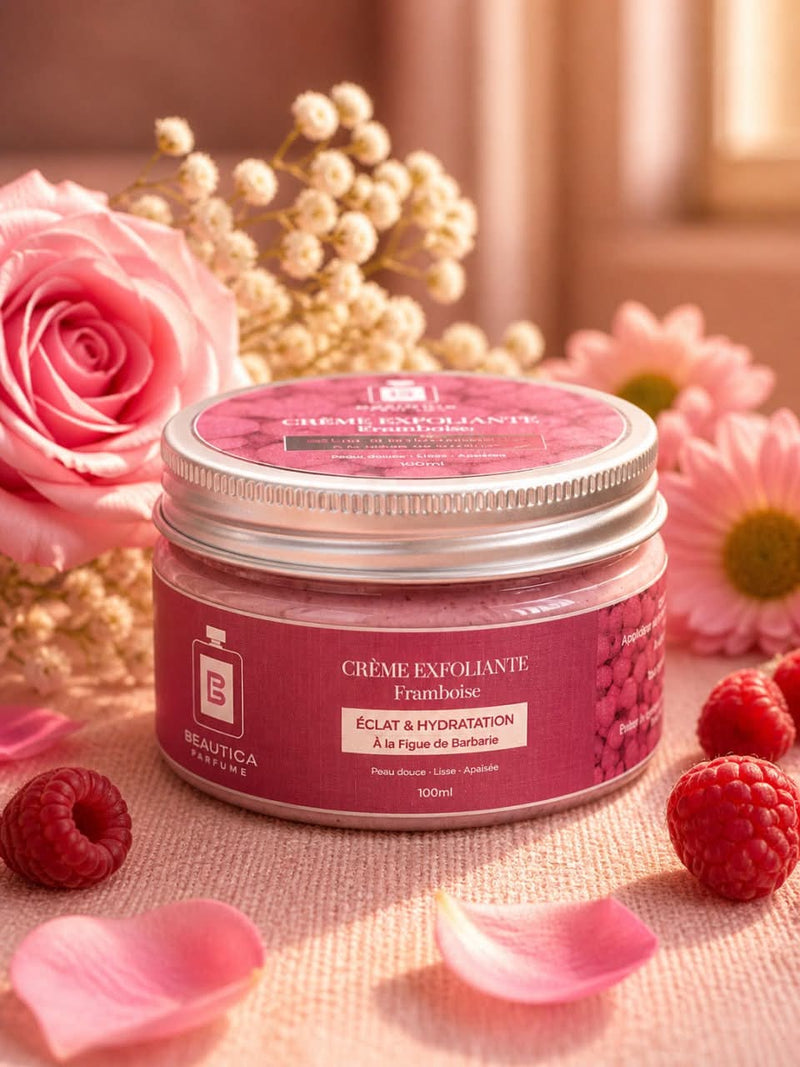 Crème Exfoliante Framboise & Pépites de Figues de Barbarie – 100g